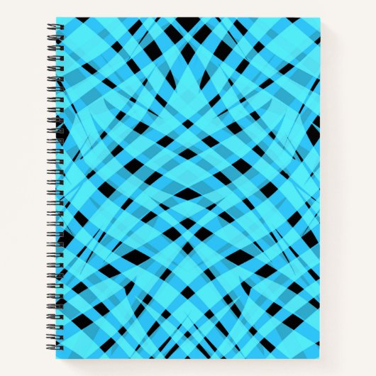 Nahtlose Tierzebigerhaut abstrakt blau Notizblock (Vorderseite)