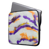 Nahtlose Tierzebra. Kunstmuster. Abstrakt Laptopschutzhülle (Vorderseite Links)