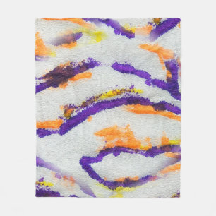 Nahtlose Tierzebra. Schmutziges Kunstmuster. Abstr Fleecedecke