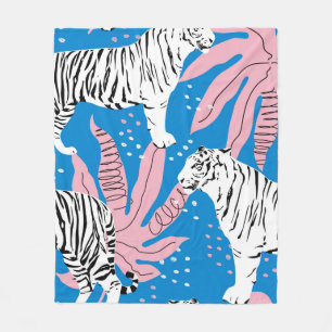 Nahtlose Tiger-Muster, Hintergrund wild lebender T Fleecedecke