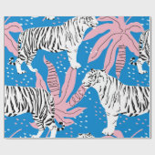 Nahtlose Tiger-Muster, Hintergrund wild lebender T Geschenkpapier (Flach)