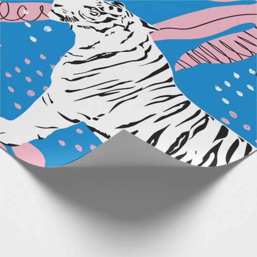 Nahtlose Tiger-Muster, Hintergrund wild lebender T Geschenkpapier (Ecke)