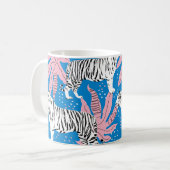 Nahtlose Tiger-Muster, Hintergrund wild lebender T Kaffeetasse (Vorderseite Links)