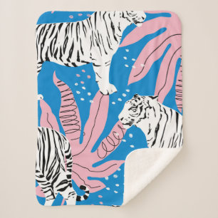 Nahtlose Tiger-Muster, Hintergrund wild lebender T Sherpadecke