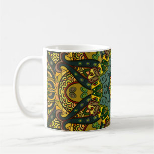 Nahtlose tracery Kachel-Design. Ethnischer Name Kaffeetasse