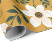 nahtlose traditionelle Blume Geschenkpapier (Rolleneckpunkt)