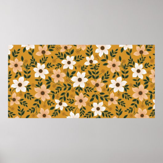 nahtlose traditionelle Blume Poster (Vorne)