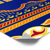 Nahtlose traditionelle indische Grenze mit Pfau Poster (Ecke)