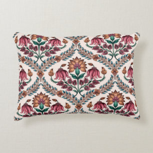 Nahtlose traditionelle Mughal-Kunst, Muster, flora Dekokissen