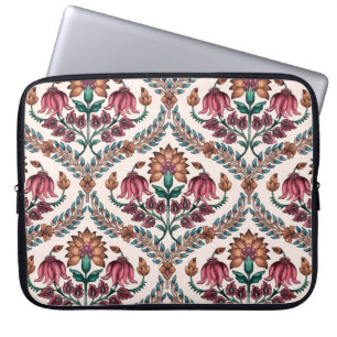 Nahtlose traditionelle Mughal-Kunst, Muster, flora Laptopschutzhülle