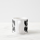 Nahtlose tropische Blätter Ficus dekormental d Espressotasse (Rückseite)