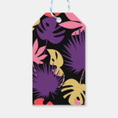 Nahtlose tropische Blätter Geschenkanhänger (Rückseite)