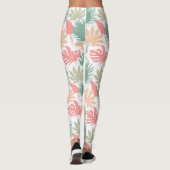 Nahtlose tropische Blätter Leggings (Rückseite)