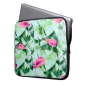 Nahtlose tropische Blätter Muster Hintergrund, Ret Laptopschutzhülle (Vorderseite Links)