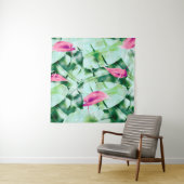 Nahtlose tropische Blätter Muster Hintergrund, Ret Wandteppich (Beispiel)