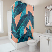 Nahtlose tropische Blume, Pflanze und Blattmuster Duschvorhang (Beispiel)