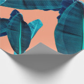 Nahtlose tropische Blume, Pflanze und Blattmuster Geschenkpapier (Ecke)