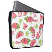 Nahtlose tropische Muster mit niedlicher Wasserfar Laptopschutzhülle (Vorne Rechts)