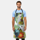 Nahtlose tropische Muster mit Papageien. Schürze (Getragen)