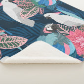 Nahtlose tropische Muster mit Papageien. Vintager  Sherpadecke (3/4)