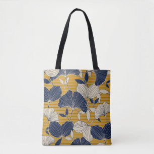 Nahtlose tropische Pflanze und Blattmuster im Hint Tasche