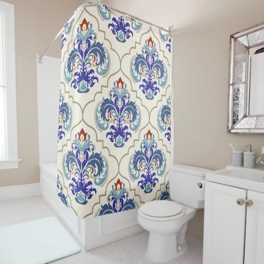 Nahtlose türkische bunte Muster. Duschvorhang (Beispiel)