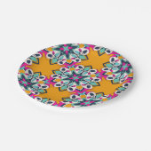 Nahtlose türkische Farbgebung Niedlich Pappteller (Schrägansicht)