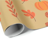 Nahtlose Umschlagpapier Fall Leaf, Pumpkin Gewürz Geschenkpapier (Rolleneckpunkt)