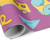 Nahtlose Umschlagpapier: Tasche und Schulbuskunst Geschenkpapier (Rolleneckpunkt)