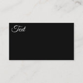 Nahtlose Valentinstag Liebe Schwarz-weißes Muster Visitenkarte (Rückseite)