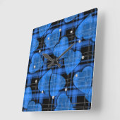 Nahtlose Valentinstag-Marinesherzen Quadratische Wanduhr (Winkel)