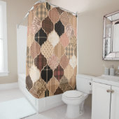 Nahtlose Verschiedene texturierte marokkanische Fl Duschvorhang (Beispiel)