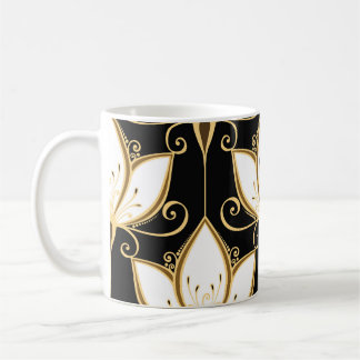 Nahtlose Verzierte Blumenmuster, Deko, Muster, See Kaffeetasse