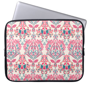 Nahtlose, Verzierte Damaskus-Hintergründe, Vintag Laptopschutzhülle