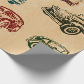 Nahtlose Vintage Auto Hintergrund. Geschenkpapier (Ecke)