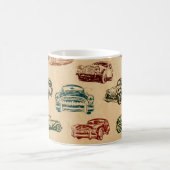Nahtlose Vintage Auto Hintergrund. Kaffeetasse (Mittel)