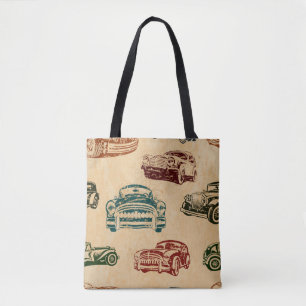 Nahtlose Vintage Auto Hintergrund. Tasche