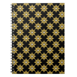 Nahtlose Vintage Blume. Gold und Blase Notizblock