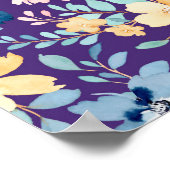Nahtlose Vintage Blume Poster (Ecke)