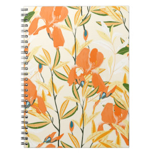 Nahtlose Vintage Blumenmuster. Arrangementorang Notizblock