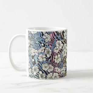 Nahtlose Vintage Blumenmuster. Feld "Blume"  Kaffeetasse