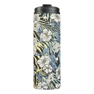Nahtlose Vintage Blumenmuster. Feld "Blume" Thermosbecher
