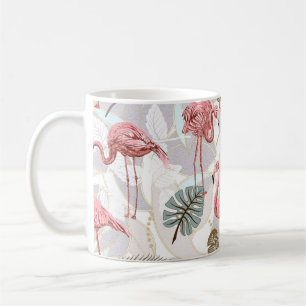 Nahtlose Vintage Blumenmuster mit fl Kaffeetasse