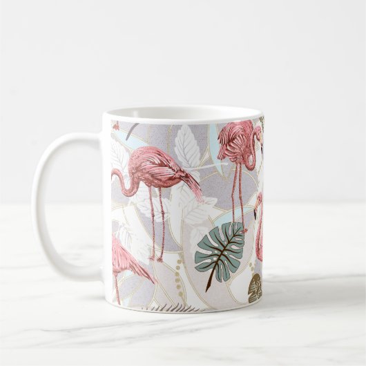 Nahtlose Vintage Blumenmuster mit fl Kaffeetasse (Links)