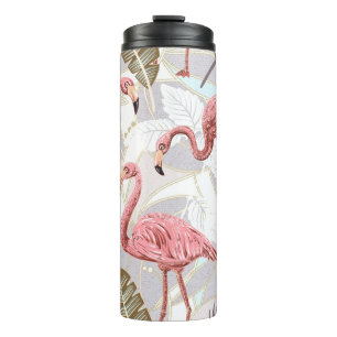 Nahtlose Vintage Blumenmuster mit fl Thermosbecher