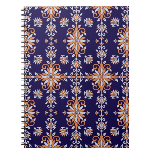 Nahtlose Vintage Blumenmuster Notizblock (Vorderseite)