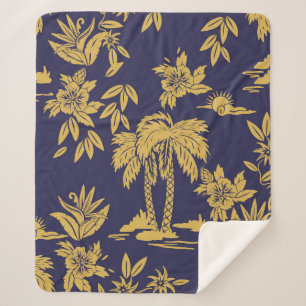 Nahtlose Vintage Designs mit Hawaii, trop Sherpadecke