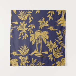 Nahtlose Vintage Designs mit Hawaii, trop Wandteppich