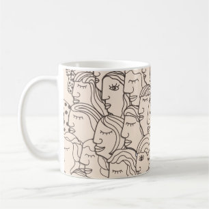 Nahtlose Vintage Frauenstruktur Kaffeetasse