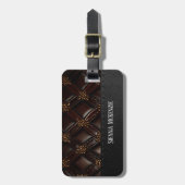 Nahtlose Vintage Gepäckmarke Gepäckanhänger (Vorderseite vertikal)